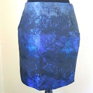 H&M metallic blue purple black reflective skirt 10